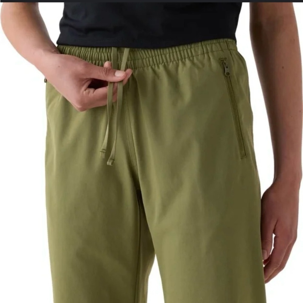 Outdoor Voices Olive Wide Leg Stretch Waist Pull On Jogger Outerwear Pants - Picture 2 of 13
